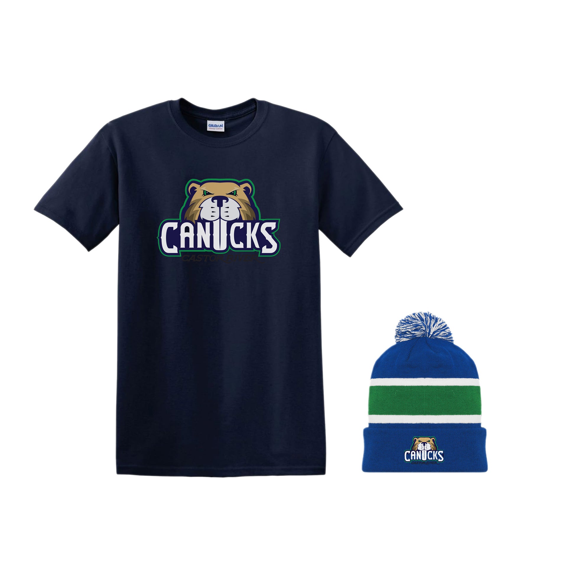 CASTOR RIVER CANUCKS - Short Sleeve T-Shirt & Toque Duo