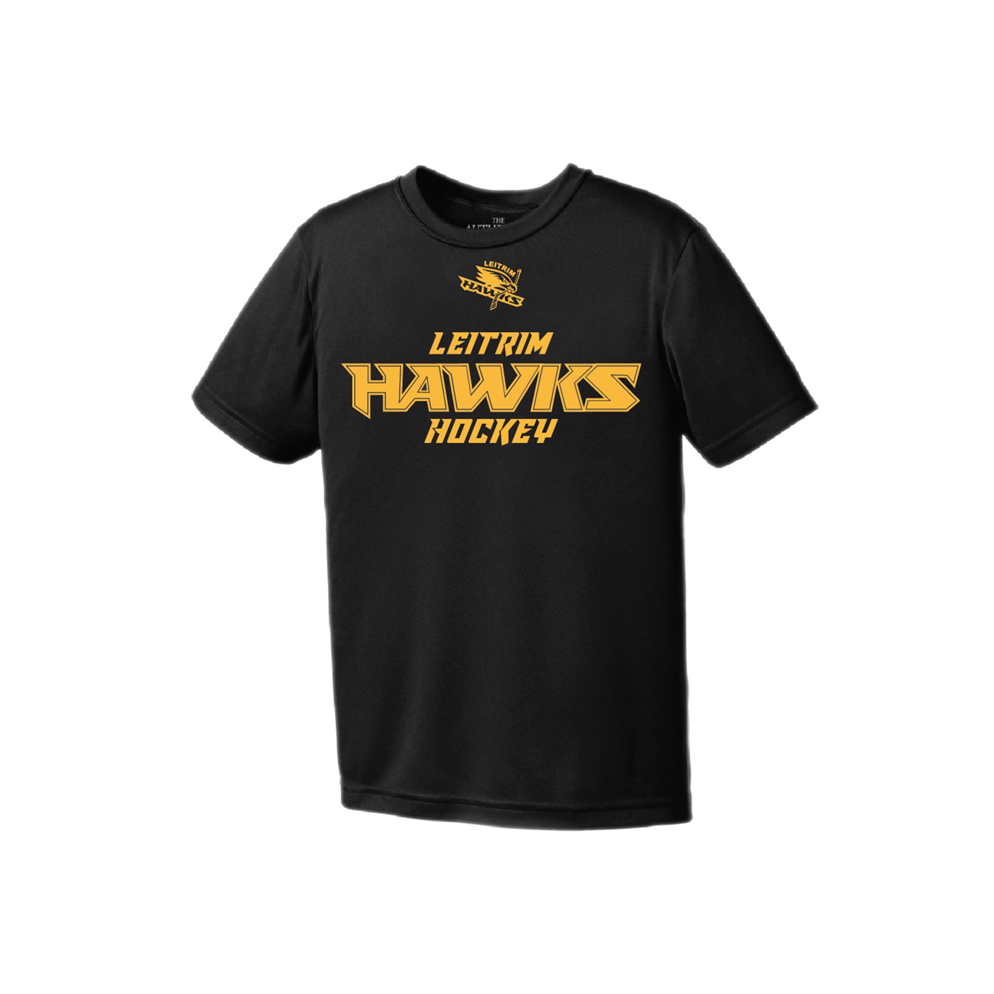 LEITRIM HAWKS - Dri-fit T-Shirt (Wordmark Logo) black
