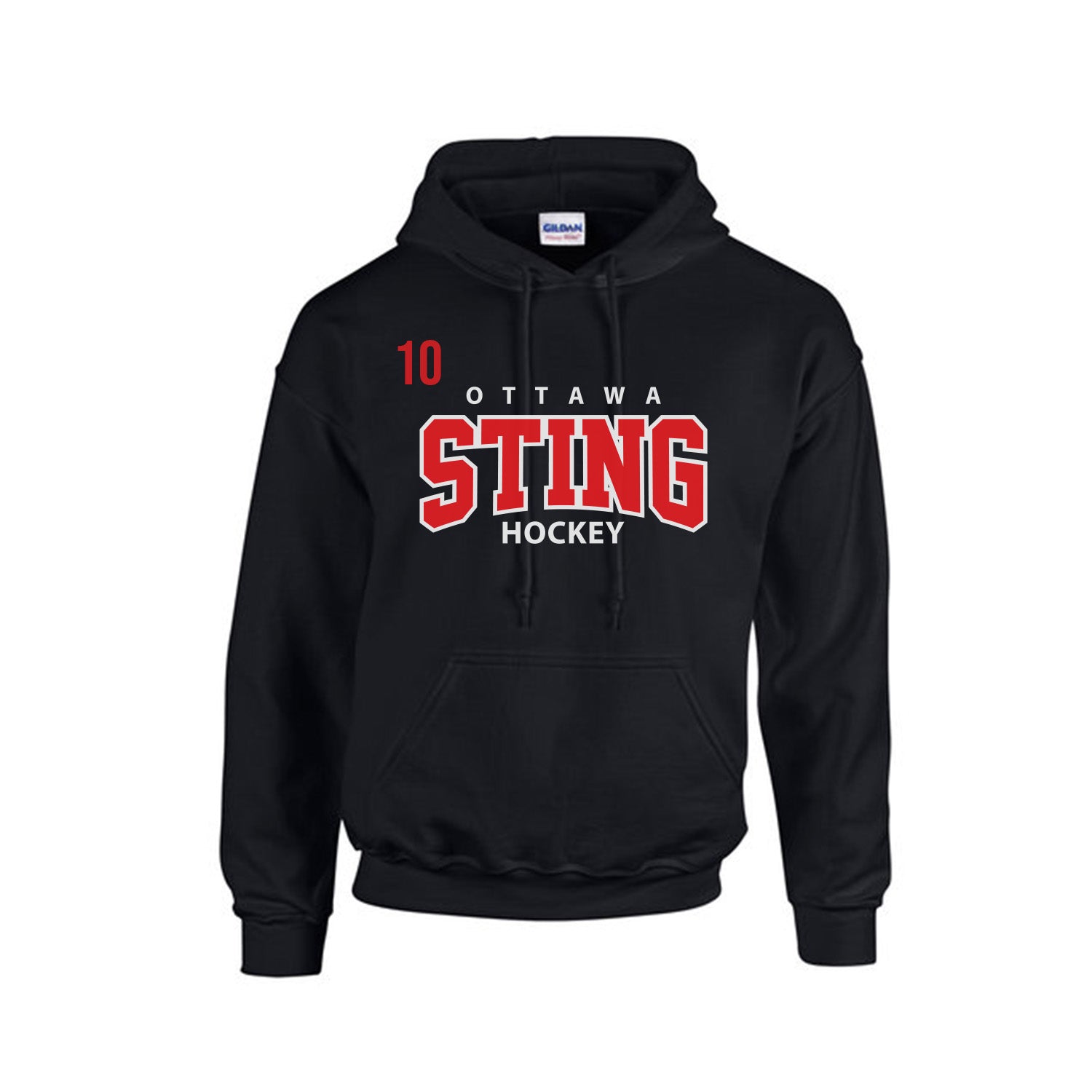 OTTAWA STING - Poly/Cotton Hooded Sweatshirts - Red