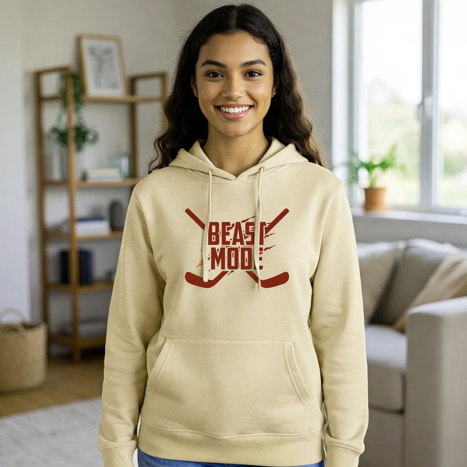 BEAST MODE Sweatshirt - Crewneck & Hoodie - ivory