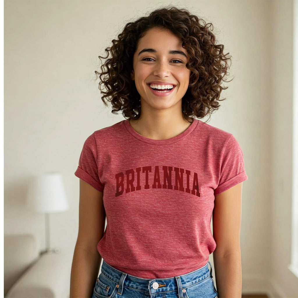 BRITANNIA - T-shirt (Women's & Men's) heather red