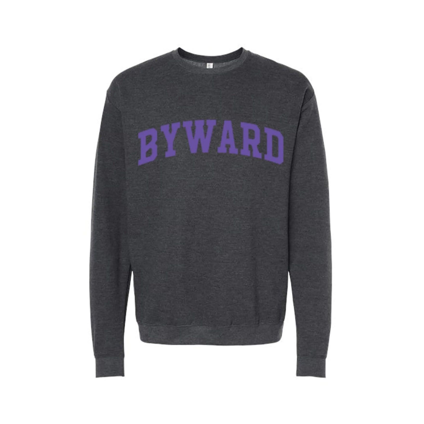 BYWARD - Crewneck & Hoodie grey with purple printing