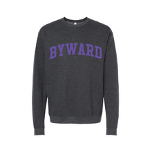 Load image into Gallery viewer, BYWARD - Crewneck &amp; Hoodie grey with purple printing
