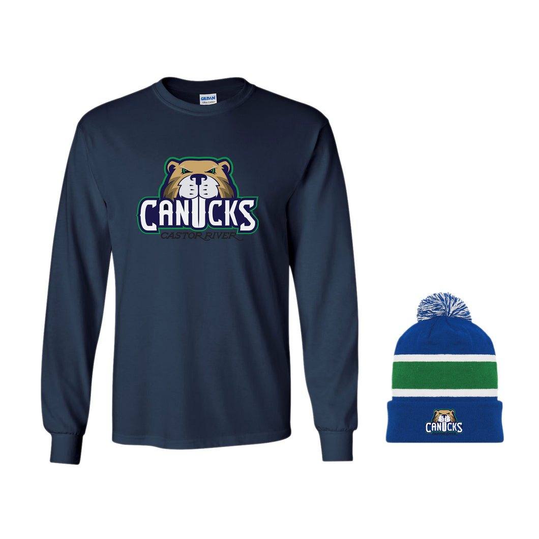 CASTOR RIVER CANUCKS - Long Sleeve T-Shirt & Toque