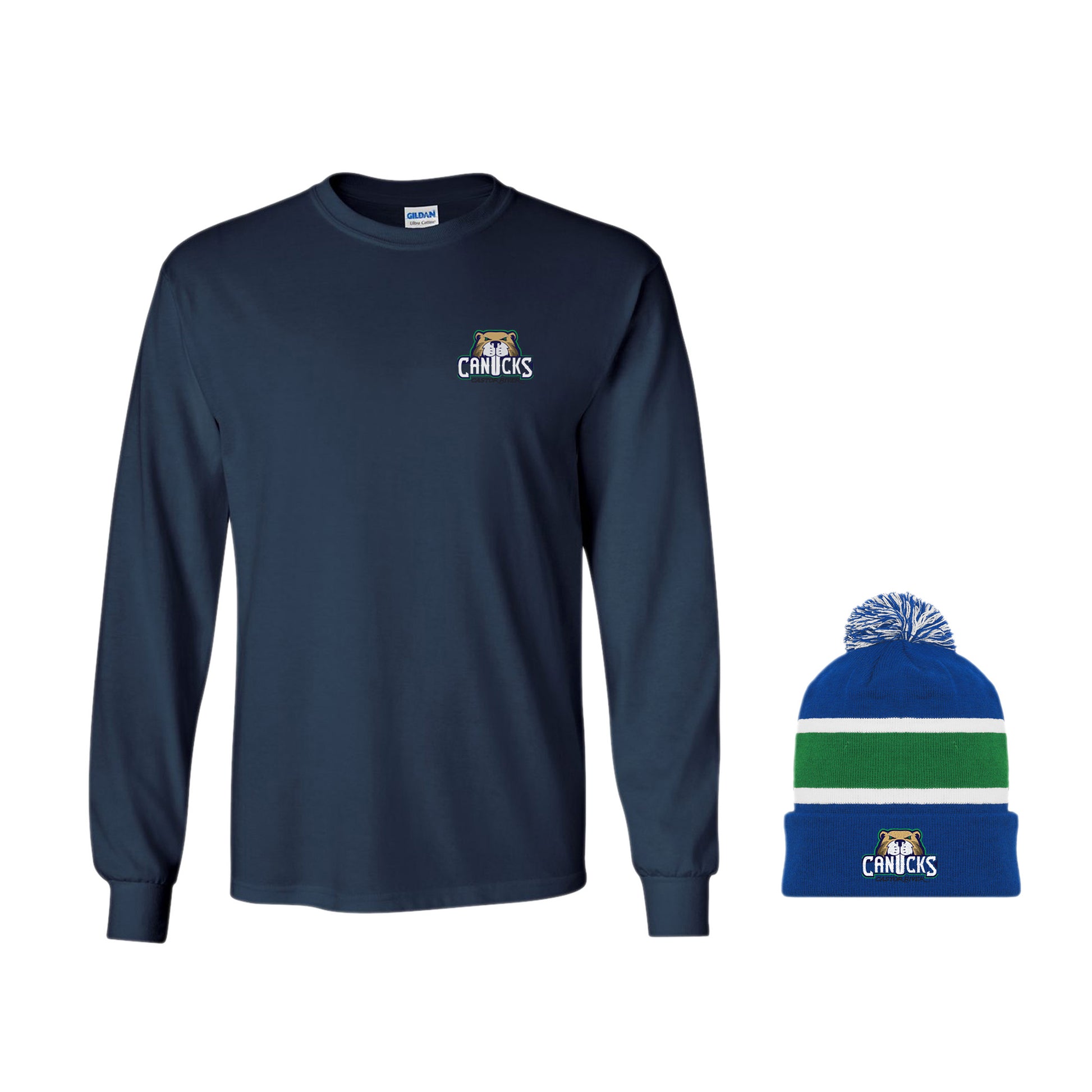 CASTOR RIVER CANUCKS - Long Sleeve T-Shirt & Toque