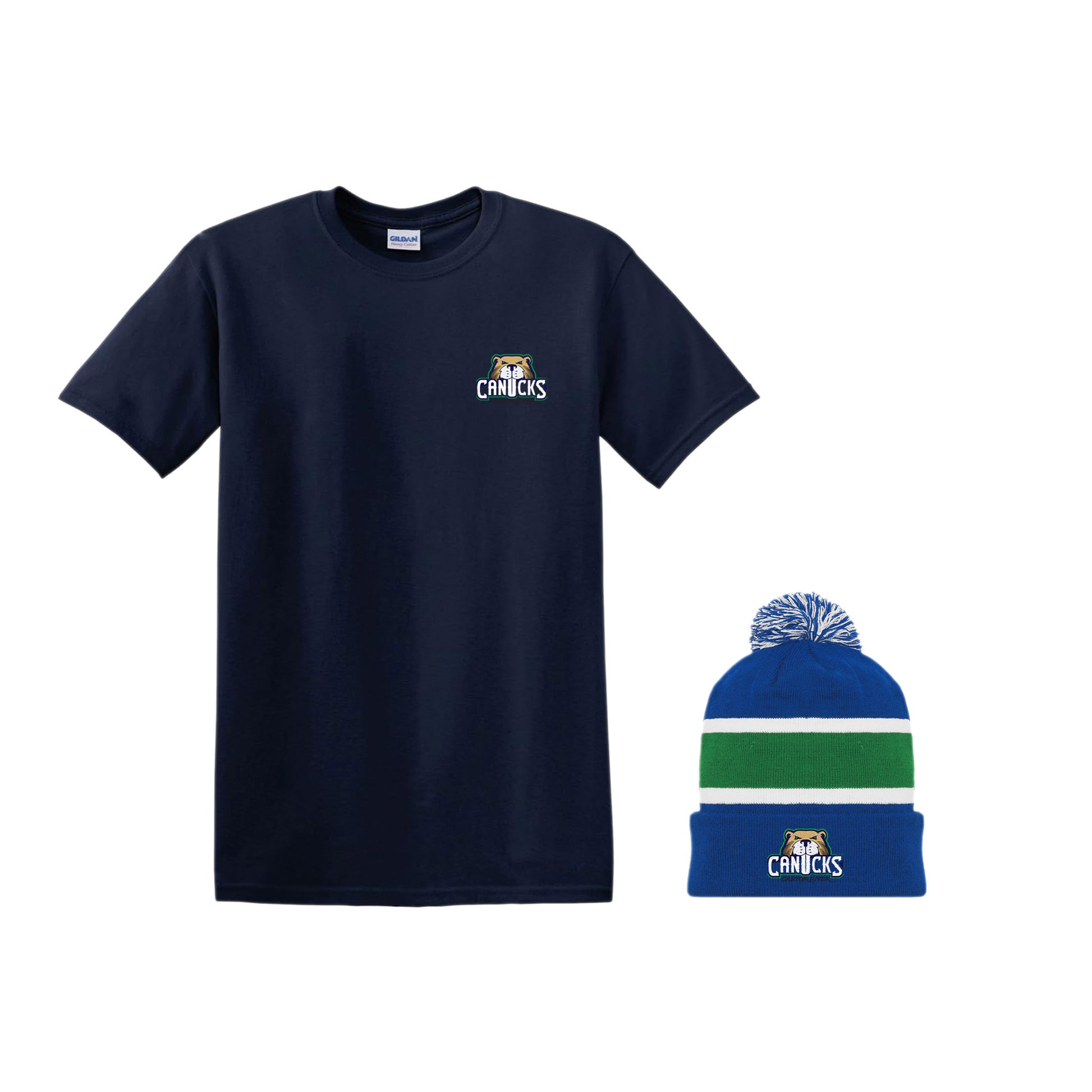 CASTOR RIVER CANUCKS - Short Sleeve T-Shirt & Toque Duo