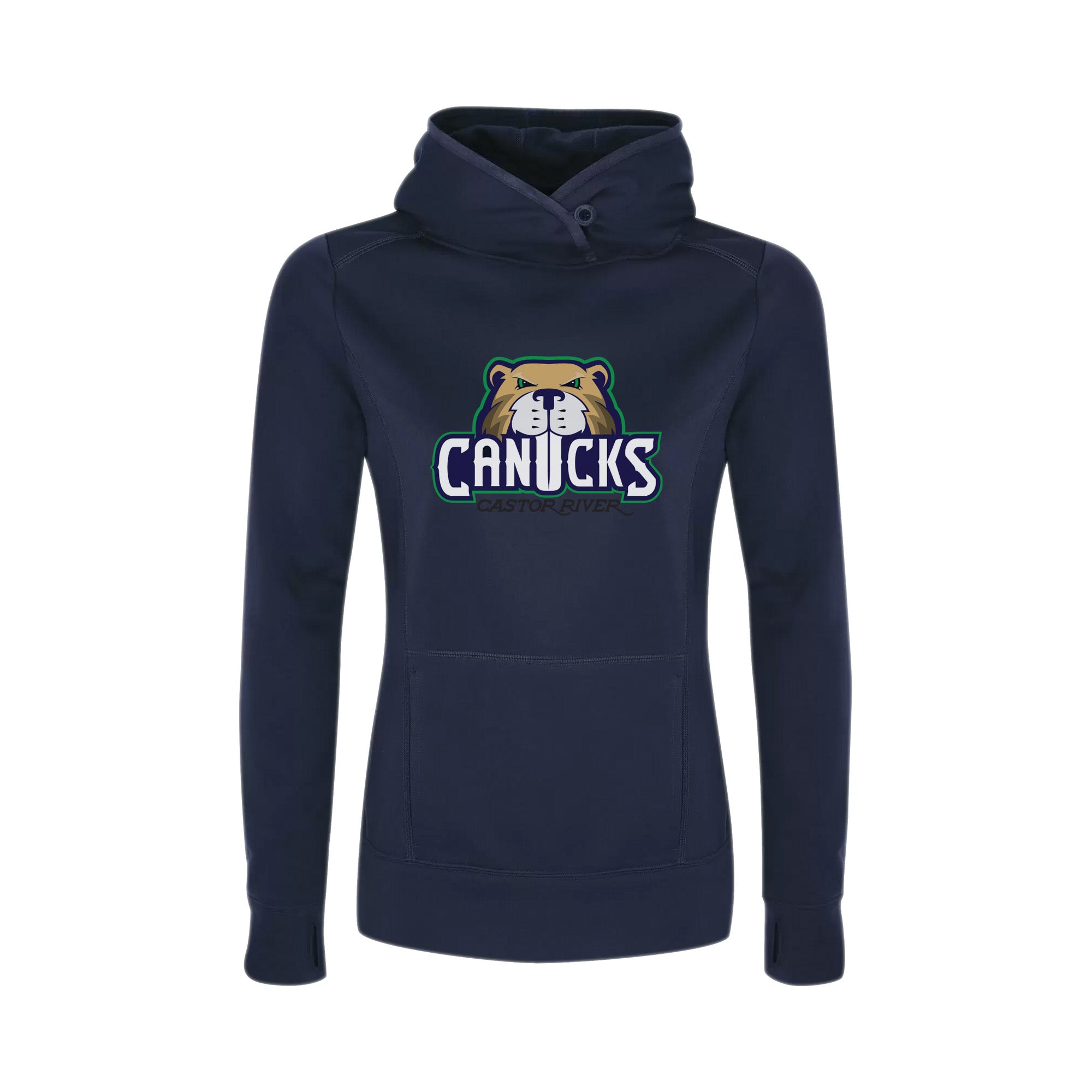 CASTOR RIVER CANUCKS - Twill Logo Performance Hoodie LADIES