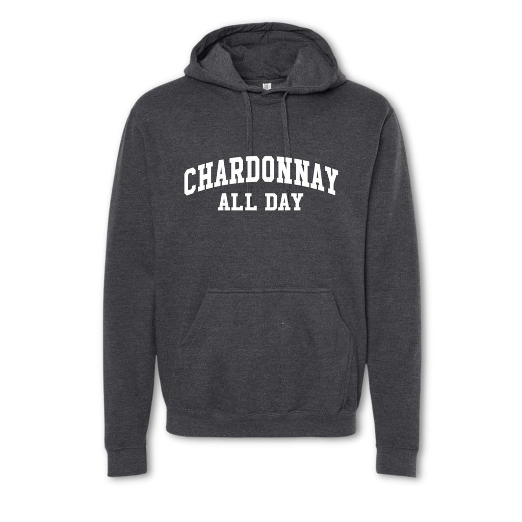 CHARDONNAY ALL DAY Collegiate Sweatshirt - Hoodie - grey
