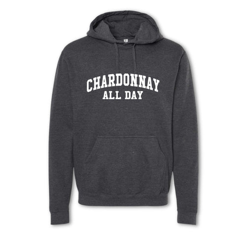 CHARDONNAY ALL DAY Collegiate Sweatshirt - Hoodie - grey