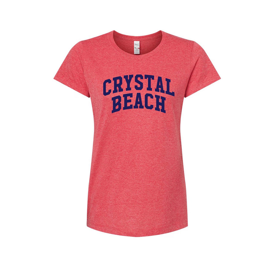 CRYSTAL BEACH - T-shirt (Women's & Men's) heather red