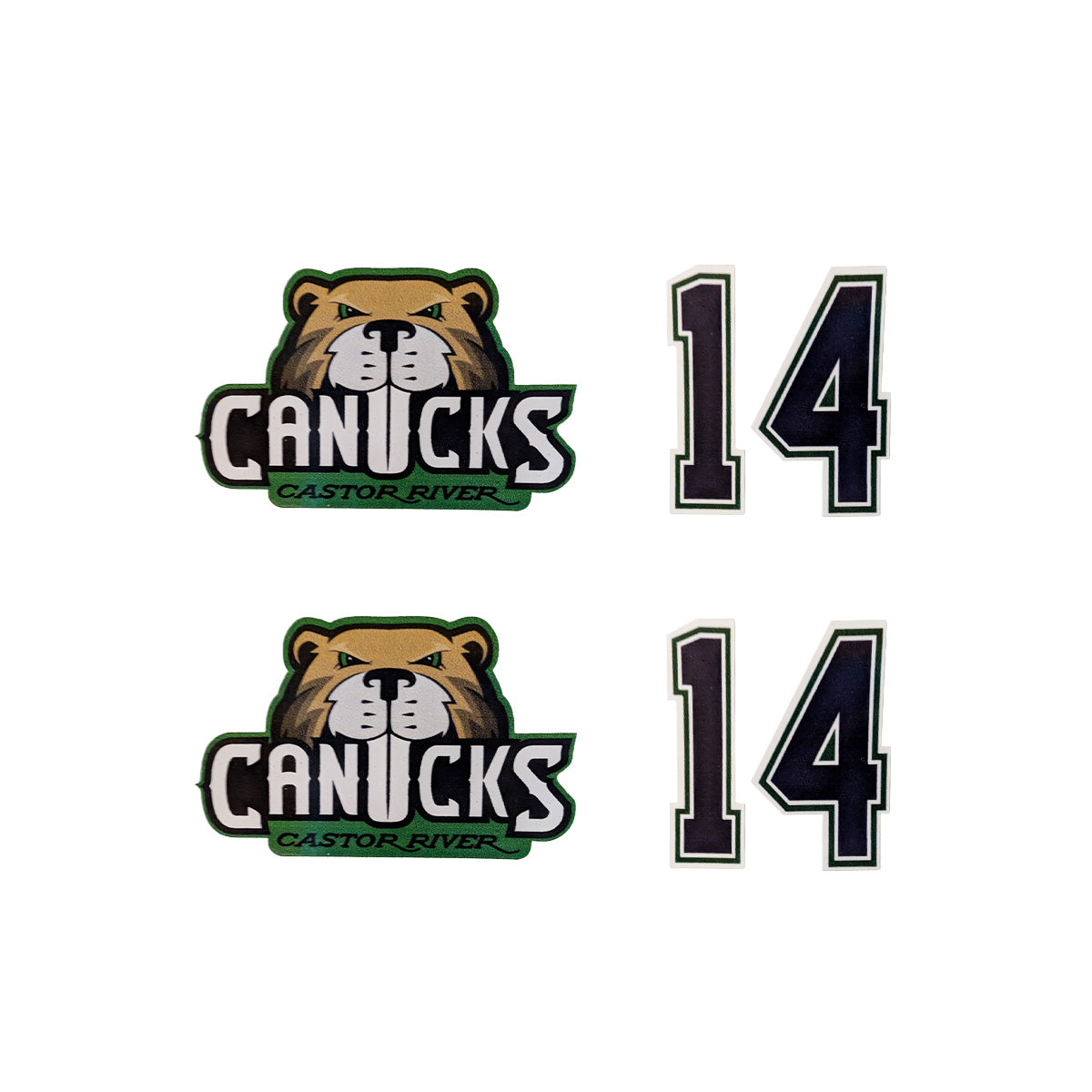 CASTOR RIVER CANUCKS - Helmet Stickers