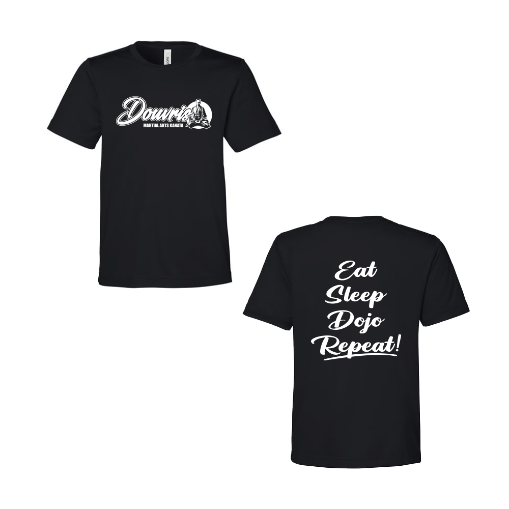 DOUVRIS - Performance Short Sleeve T-Shirt - Eat, Sleep, Dojo, Repeat!
