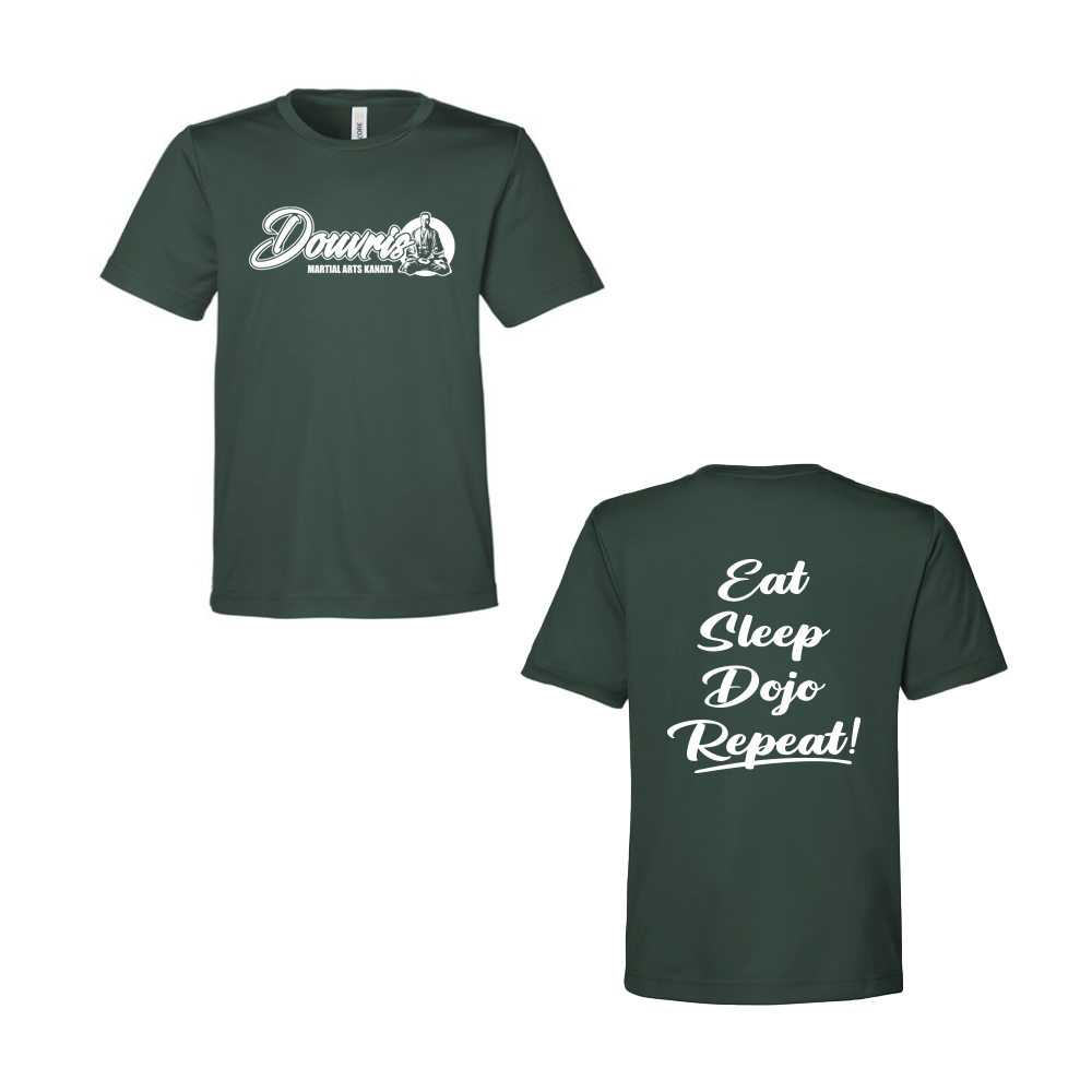 DOUVRIS - Performance Short Sleeve T-Shirt - Eat, Sleep, Dojo, Repeat!