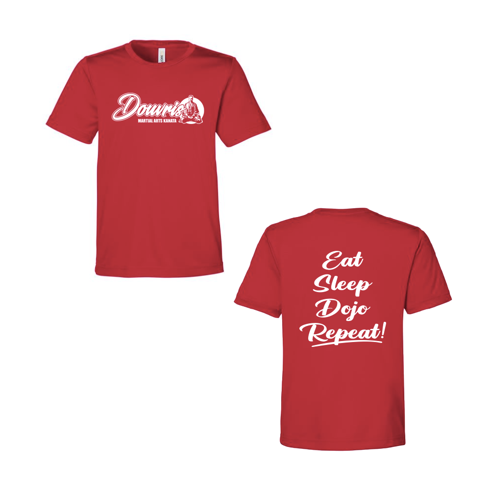 DOUVRIS - Performance Short Sleeve T-Shirt - Eat, Sleep, Dojo, Repeat!