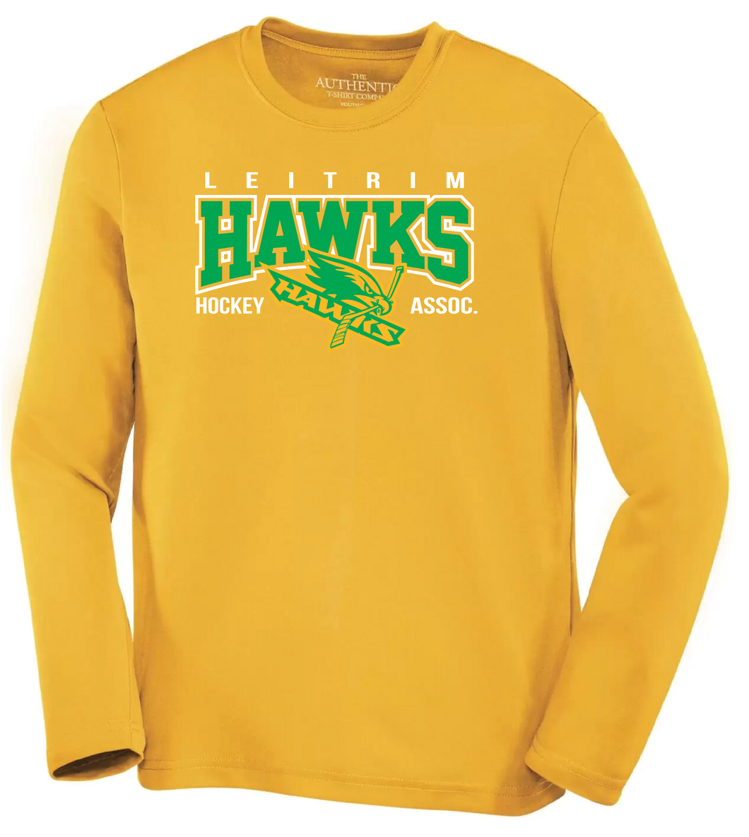 LEITRIM HAWKS - Dri-FIT Long Sleeve Shirt (Sticks Logo)