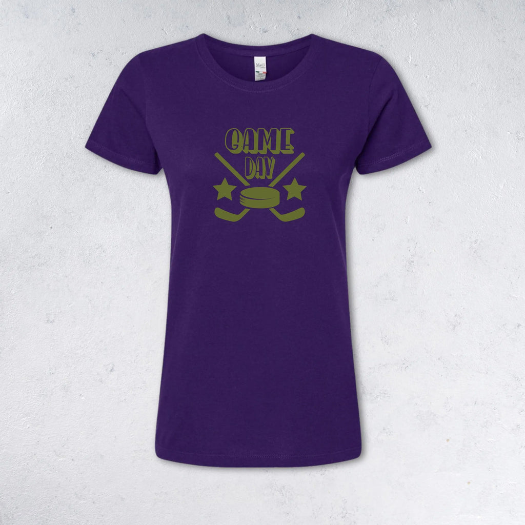 GAME DAY Hockey T-Shirt - (Women's & Men's) - purple
