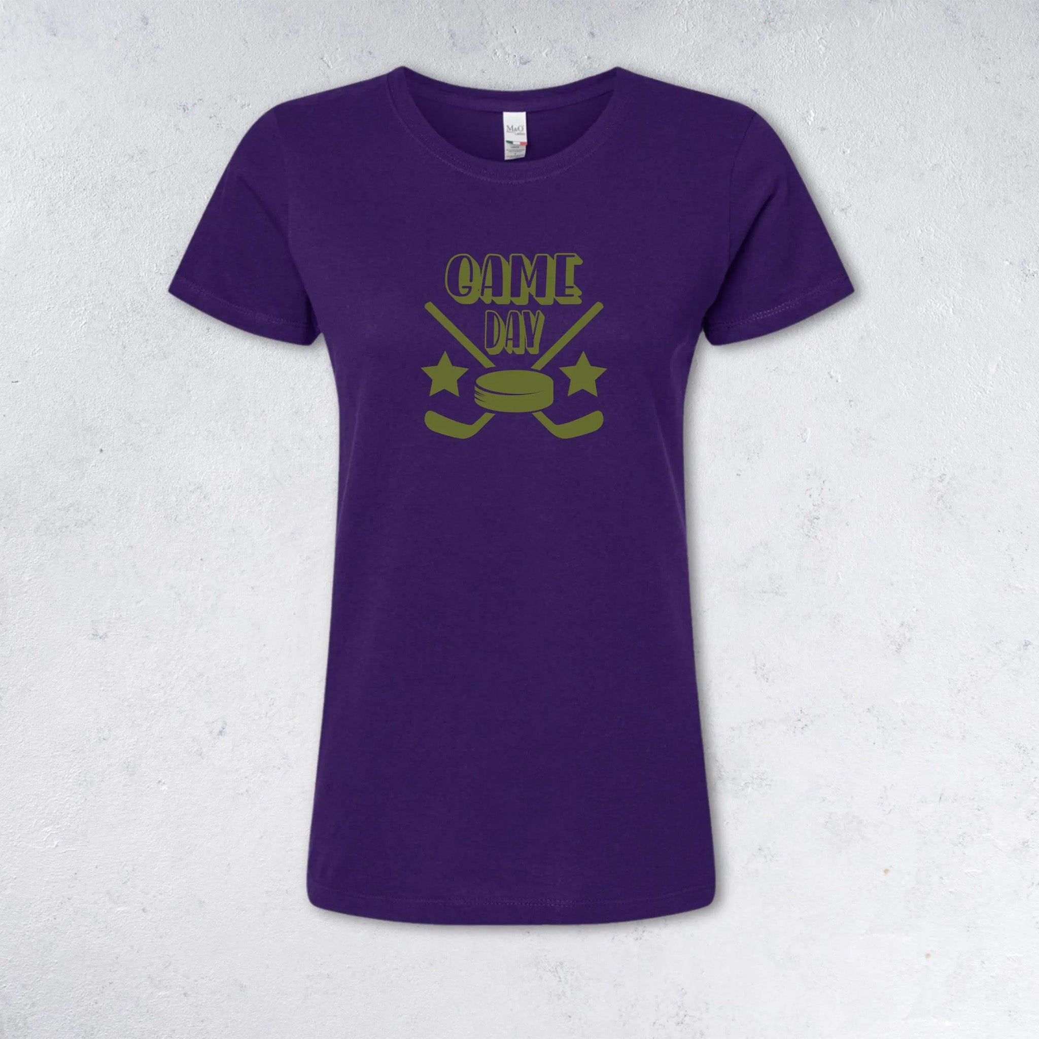 GAME DAY Hockey T-Shirt - (Women's & Men's) - purple

