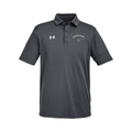 Dark Grey polo shirt with Under Armour logo and Gloucester Raiders Football logo on a white background