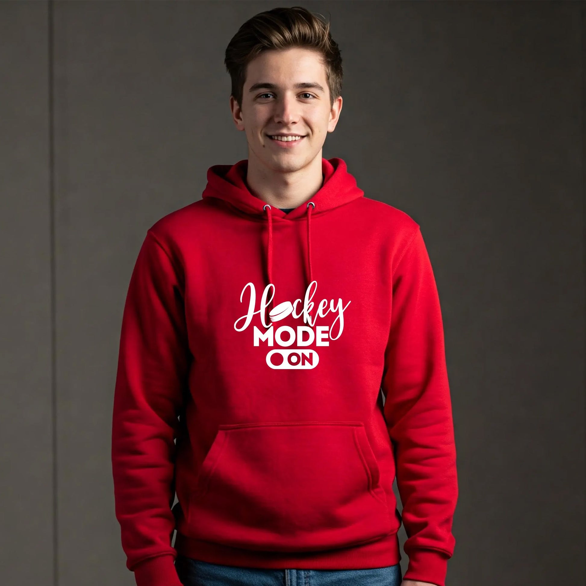 HOCKEY MODE - ON Sweatshirt - Crewneck & Hoodie - red