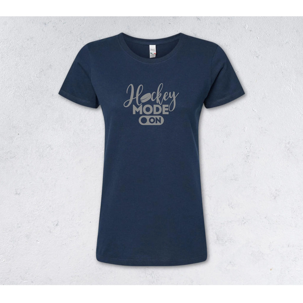 HOCKEY MODE - ON T-Shirt - (Women's & Men's) - navy