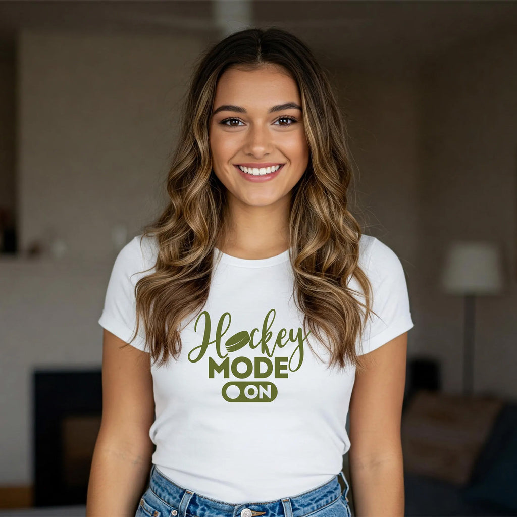 HOCKEY MODE - ON T-Shirt - (Women's & Men's) - white