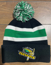 Load image into Gallery viewer, LEITRIM HAWKS - Black/Green Pom Pom Toque
