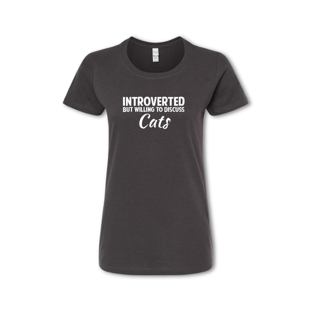 INTROVERTED BUT WILLING TO DISCUSS CATS. T-Shirt - Canadiens Lover Tee (Women's)