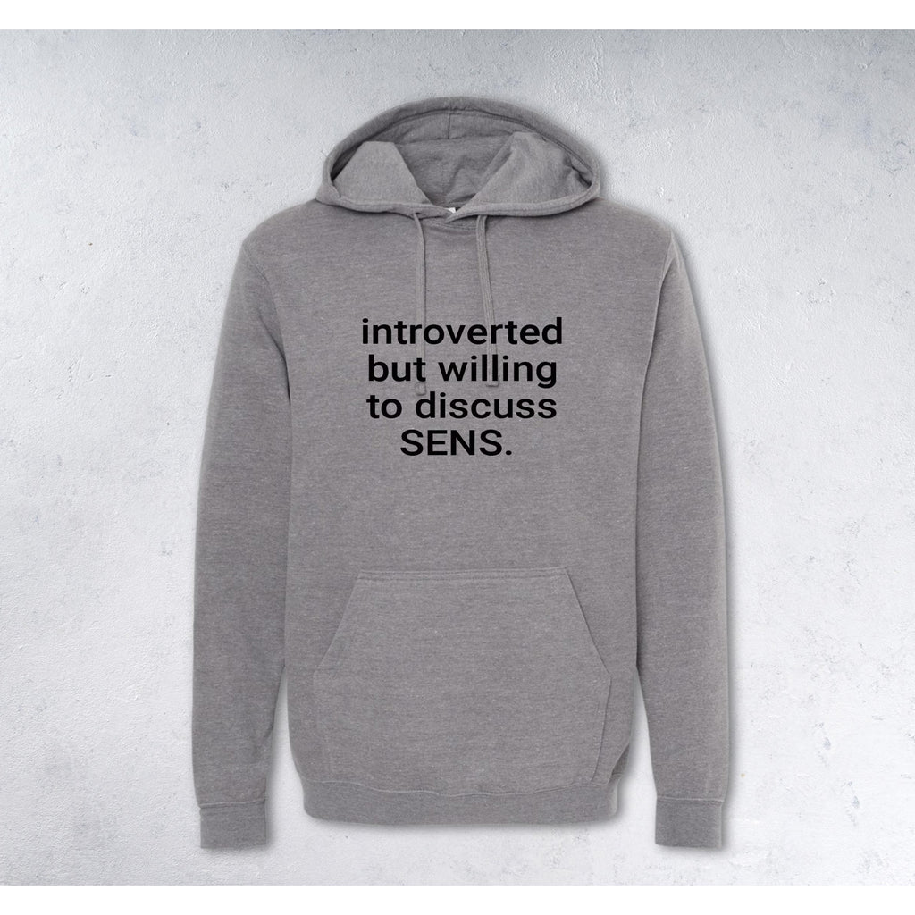 INTROVERTED BUT WILLING TO DISCUSS SENS. Sweatshirt - Senators Lover Crewneck & Hoodie