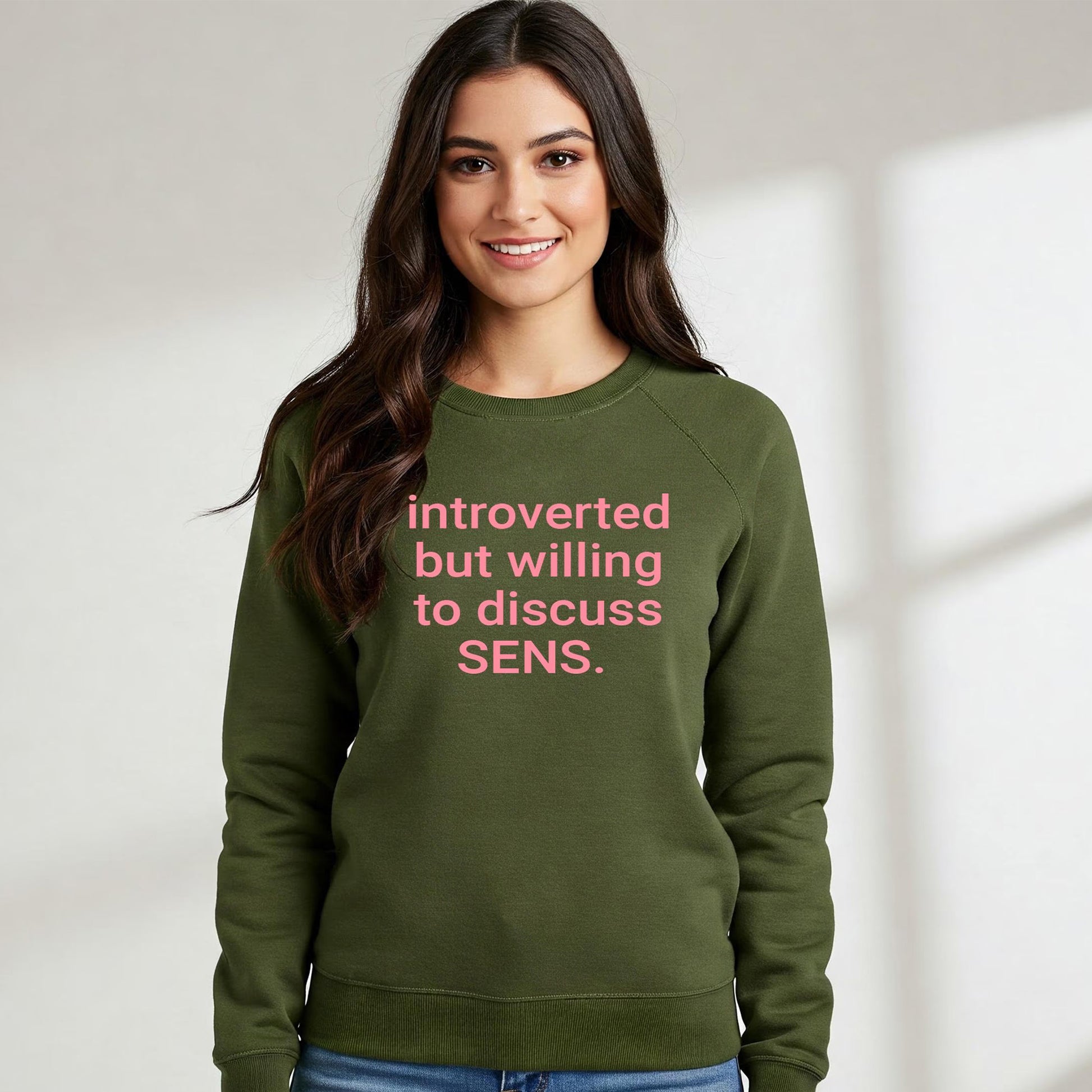 INTROVERTED BUT WILLING TO DISCUSS SENS. Sweatshirt - Senators Lover Crewneck & Hoodie
