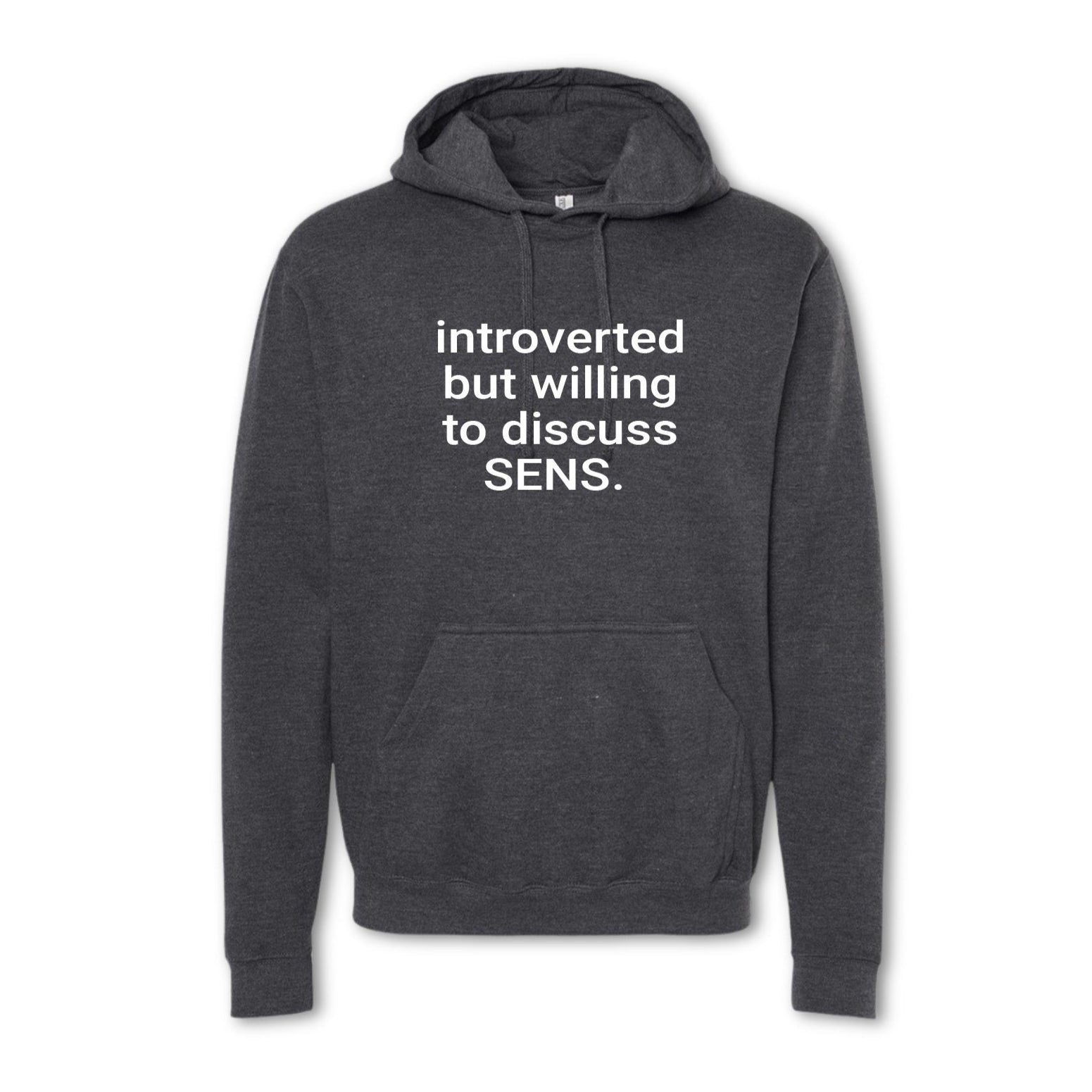 INTROVERTED BUT WILLING TO DISCUSS SENS. Sweatshirt - Senators Lover Crewneck & Hoodie