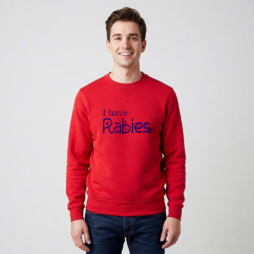 I HAVE RABIES 🐾 - Crewneck - red