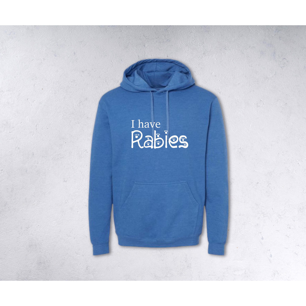 I HAVE RABIES 🐾 - Hoodie - blue