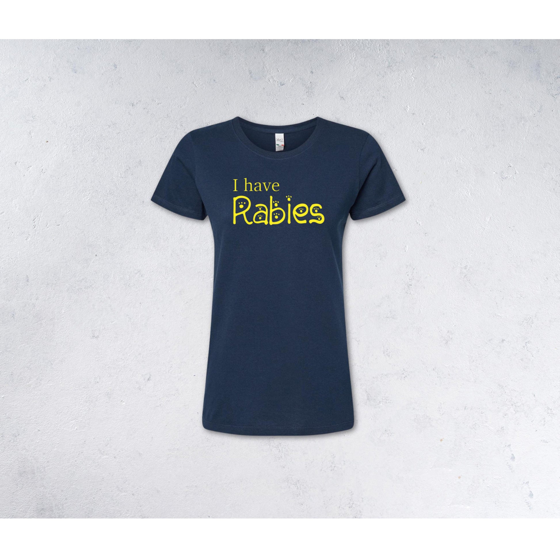 I HAVE RABIES (paws) - T-shirt (Women's) - blue