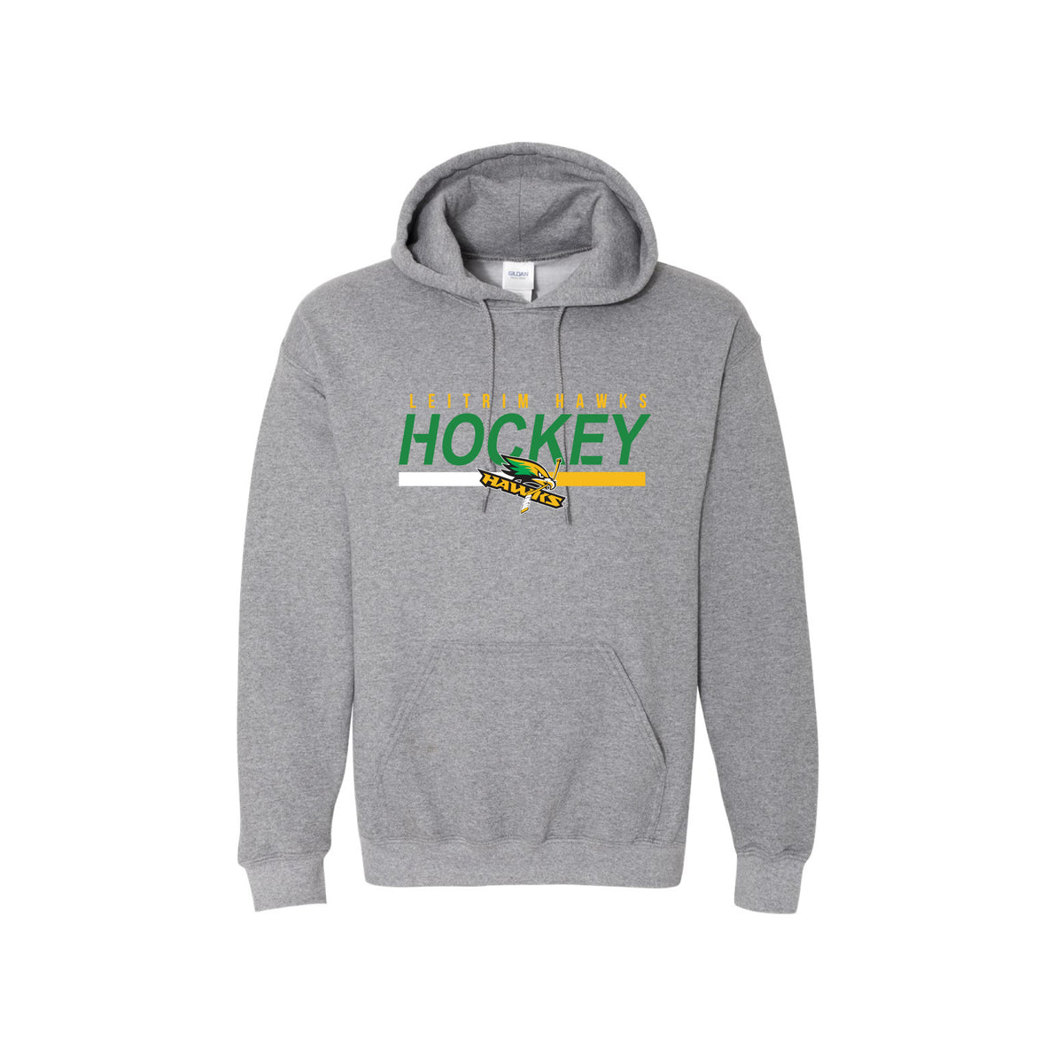 LEITRIM HAWKS - Cotton Hoodie (Face Off)