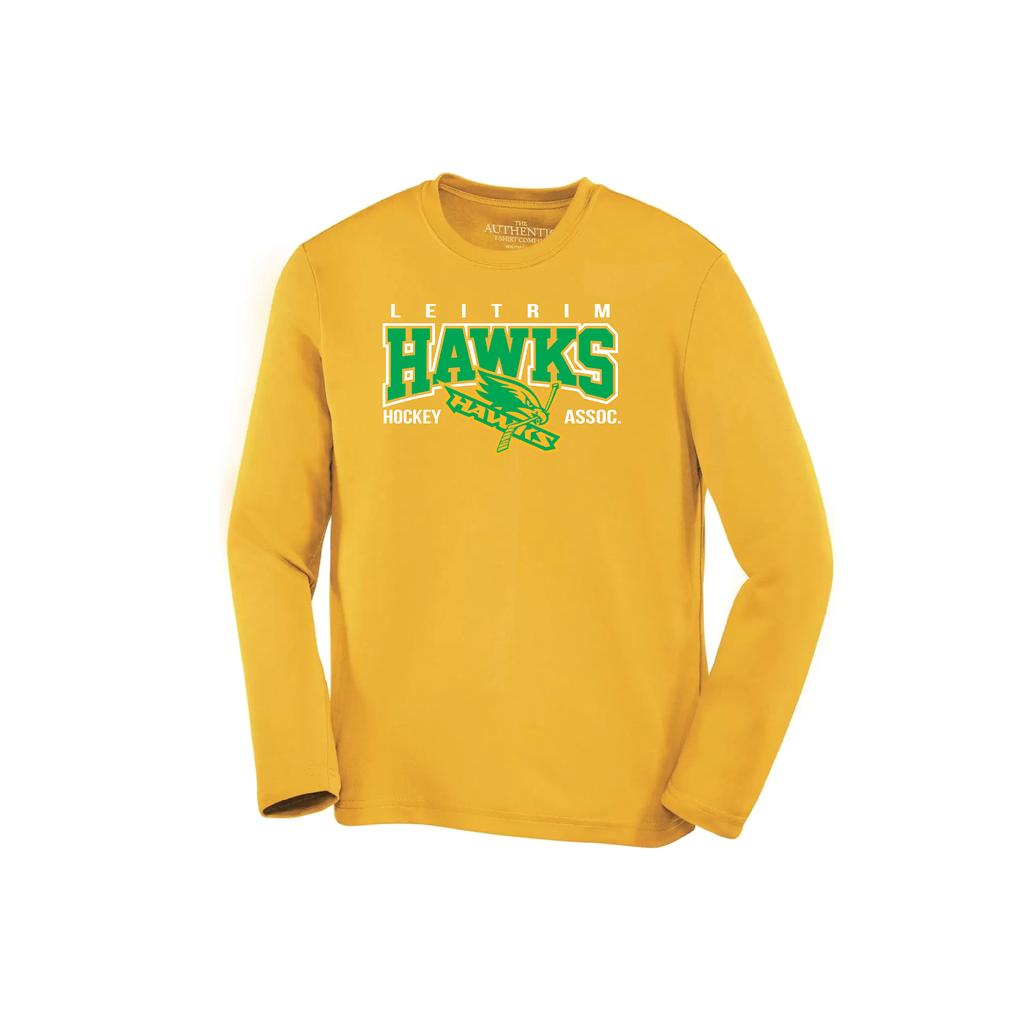 LEITRIM HAWKS - Dri-FIT Long Sleeve Shirt - PRO PLAYER yellow