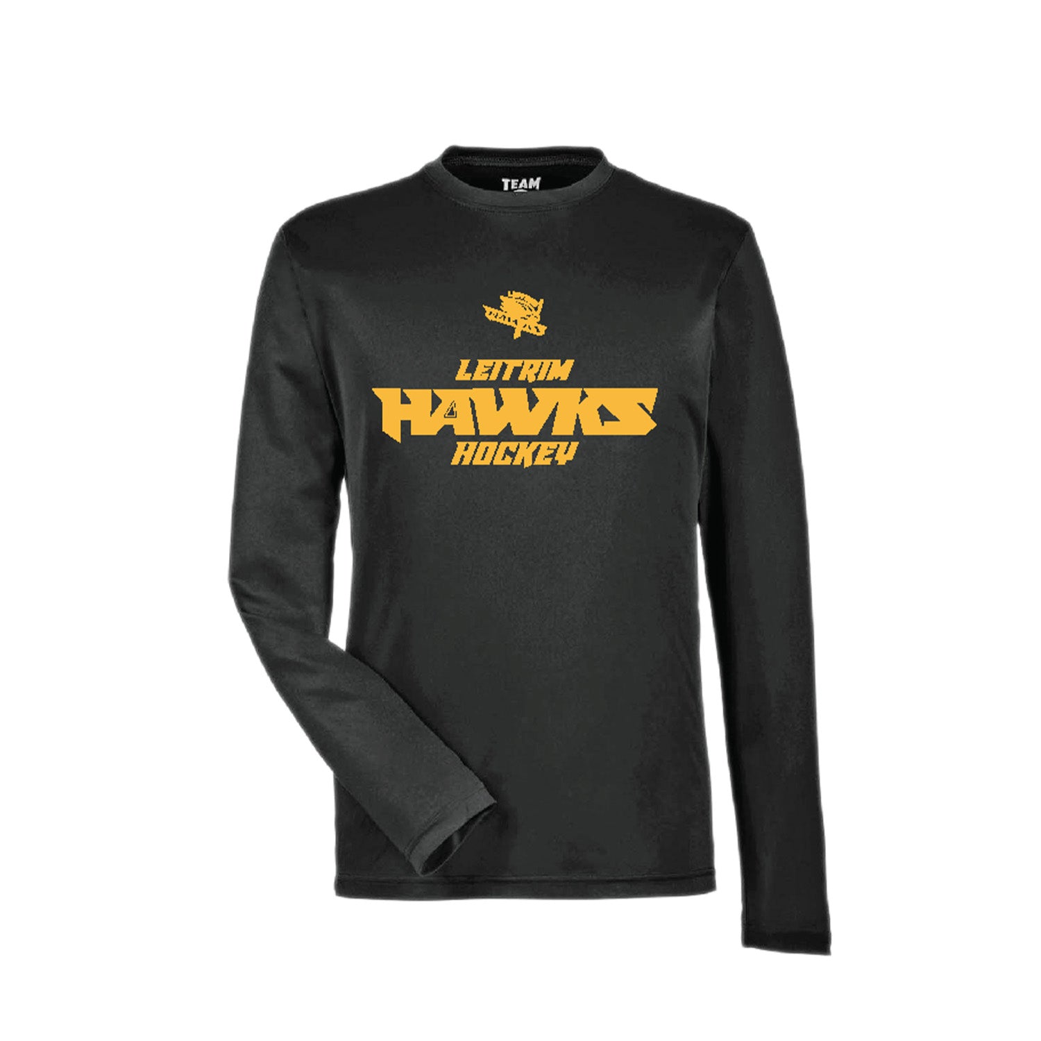 LEITRIM HAWKS - Dri-FIT Long Sleeve Shirt (Wordmark Logo) black