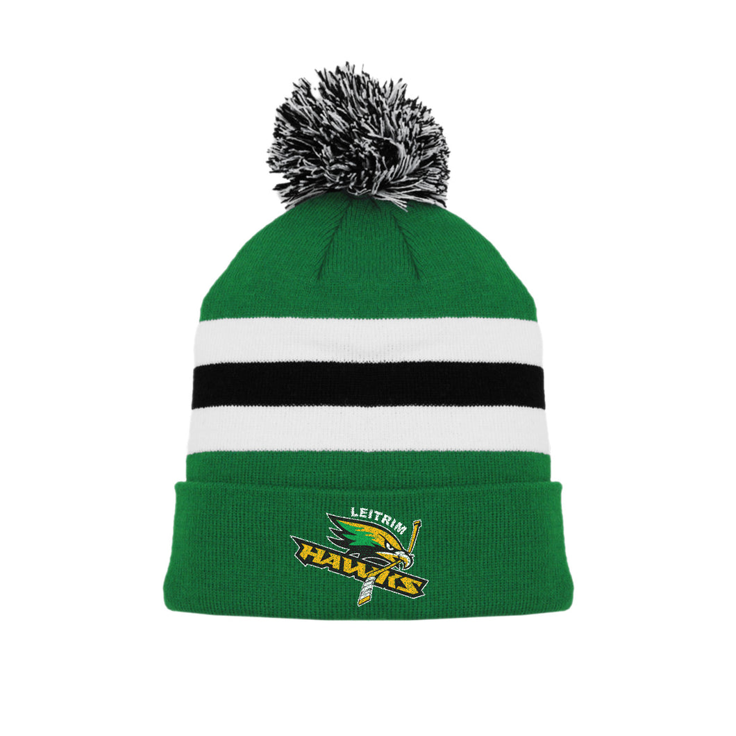 LEITRIM HAWKS - Green Pom Pom Toque