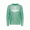 Green long-sleeve shirt with 'Leitham Hawks Hockey' text on a white background