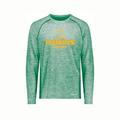 Green long-sleeve shirt with 'Leitrim Hawks Hockey' text on a white background