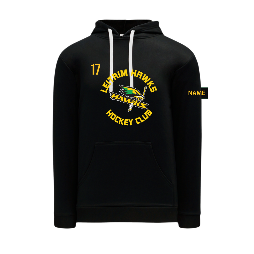 LEITRIM HAWKS - *NEW* Polyfleece Hoodie (Centre Ice) black
