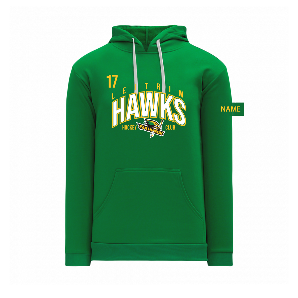LEITRIM HAWKS - *NEW* Polyfleece Hoodie (Locker Room) green