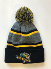 Load image into Gallery viewer, LEITRIM HAWKS - Grey Stripe Pom Pom Toque
