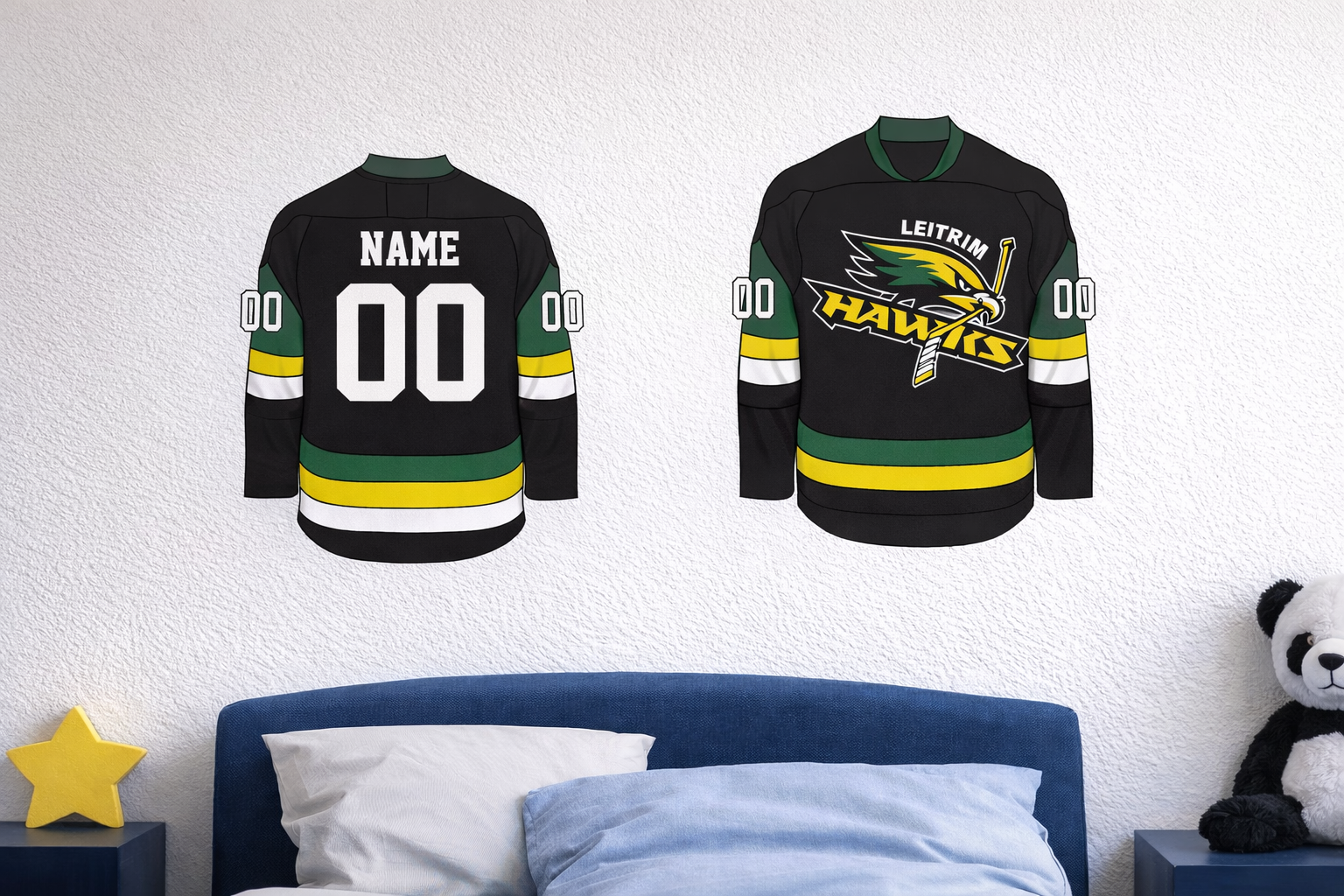 LEITRIM HAWKS - Personalized Custom Wall Decals