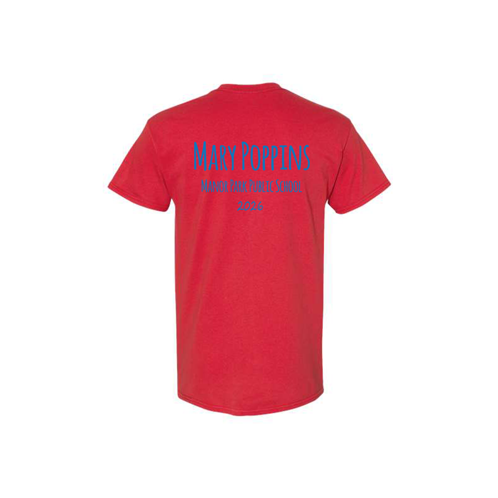 MANOR PARK PUBLIC SCHOOL - T-shirt Mary Poppins 2026 (Red)