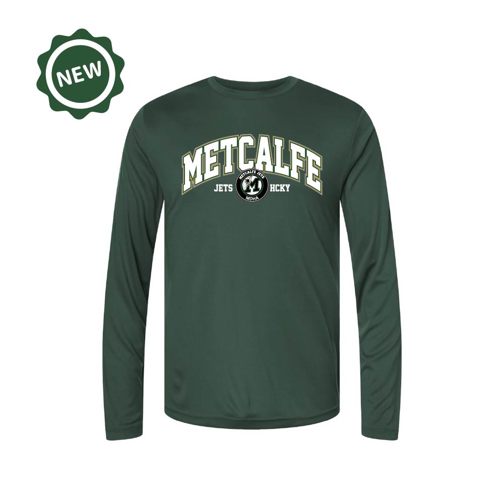METCALFE JETS - Long Sleeve Performance T-Shirt (Locker Room)