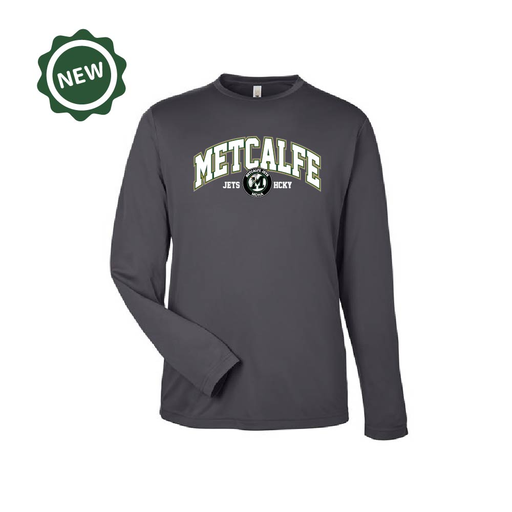 METCALFE JETS - Long Sleeve Performance T-Shirt (Locker Room)