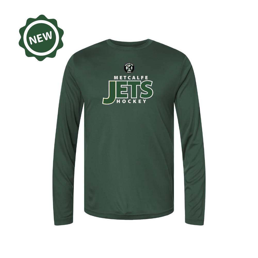 METCALFE JETS - Long Sleeve Performance T-Shirt (Power Play)