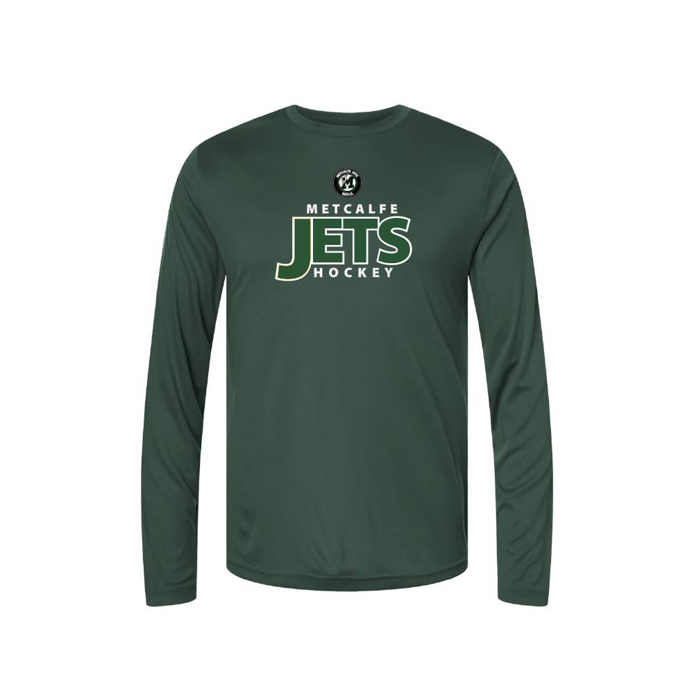 METCALFE JETS - Long Sleeve Performance T-Shirt (Power Play)