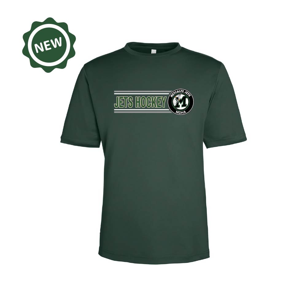 METCALFE JETS - Short Sleeve Performance T-Shirt (Rinkside)