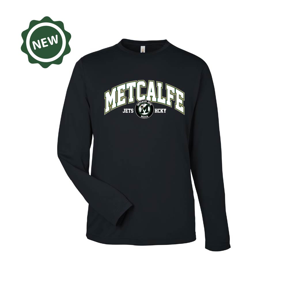 METCALFE JETS - Long Sleeve Performance T-Shirt (Locker Room)